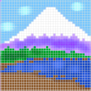 2558 ドット絵 富士山 By ヤッホー テーマフリーお絵かき掲示板