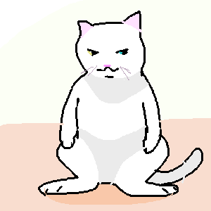 白猫さん。 by ジロー ( PaintBBS NEO ) 