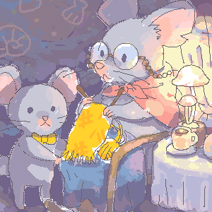 「おばあちゃんマウス」イラスト/yaten (じっくりお絵かき掲示板) 08/20 1:25