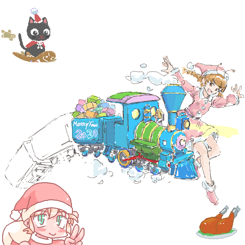 クリスマス合作 by ジロー ( PaintBBS NEO ) 