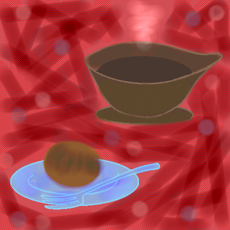 コーヒーとマロングラッセ by ヤッホー ( PaintBBS NEO ) 