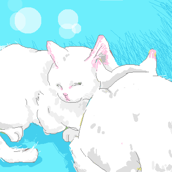 餅もとい白猫 by YBスマホ ( PaintBBS NEO ) 