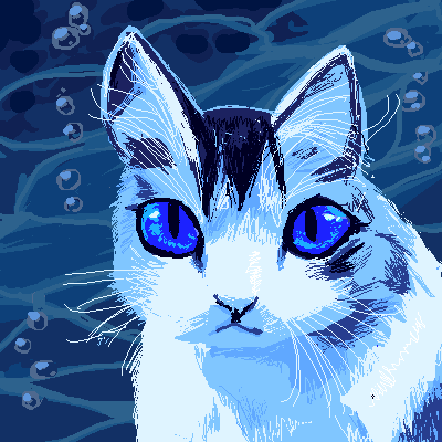 青い猫   by ヒドラ 400 x 400
