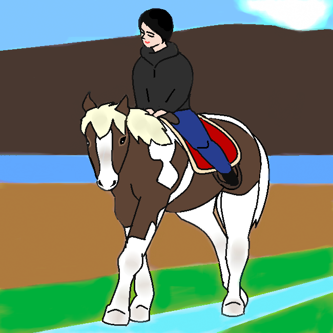 初めての乗馬 by ヤッホー ( PaintBBS NEO ) 