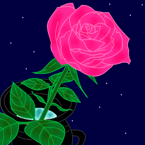 ピンクの薔薇   by ヤッホー 500 x 500