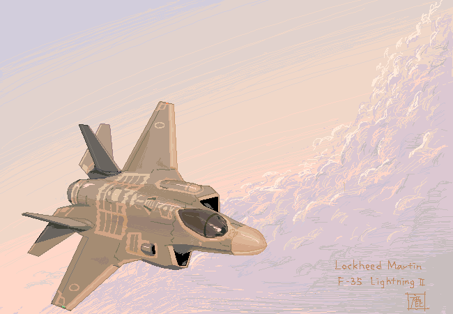 F-35ライトニングⅡ  by 鹿丸煮 650 x 450