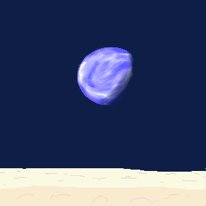 青い惑星 by ジロー ( PaintBBS NEO ) 