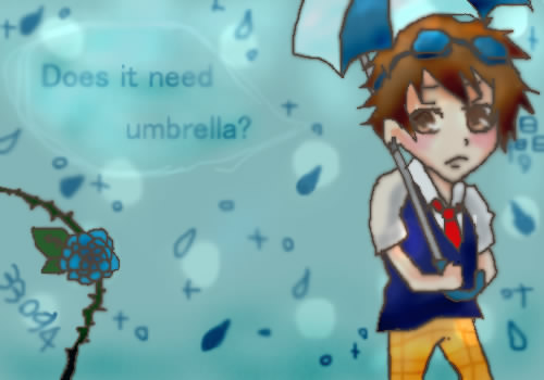 「Does it need umbrella?」イラスト/ましろ2008/04/27 11:59