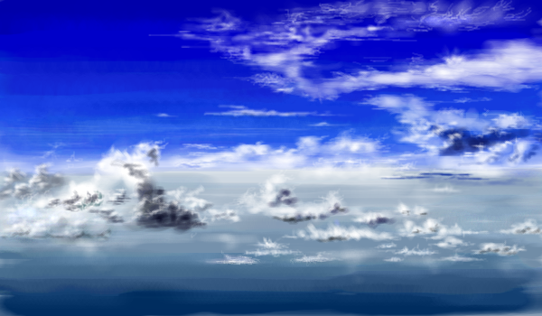 「雲」イラスト/ぬまくら (じっくりお絵かき掲示板) 08/05 6:25
