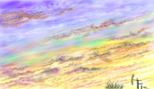 Re: 雲 by ぬまくら 600x350 - じっくりお絵かき掲示板
